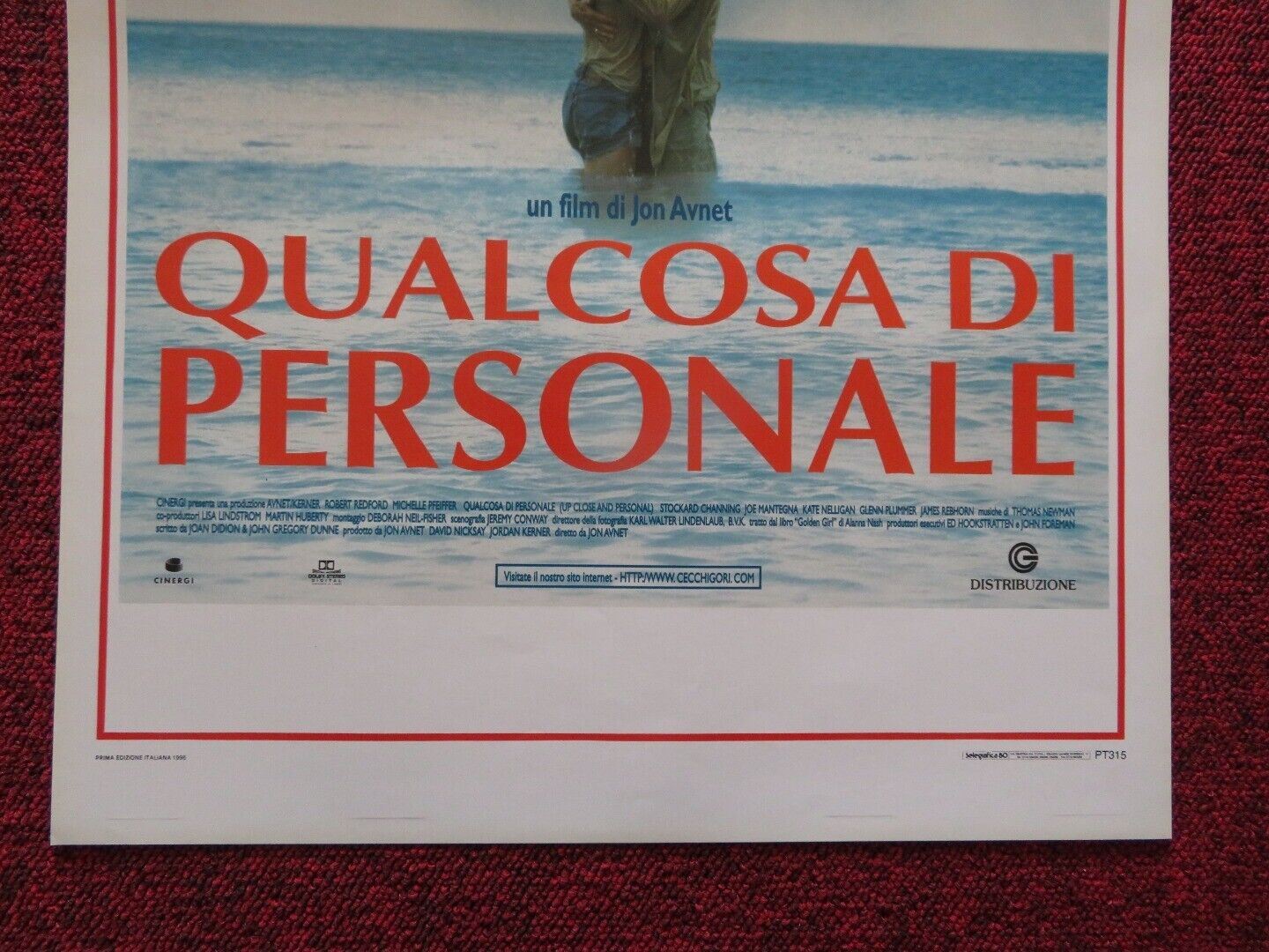 UP CLOSE AND PERSONAL ITALIAN LOCANDINA (27.5"x13") POSTER ROBERT REDFORD 1996 Movie posters