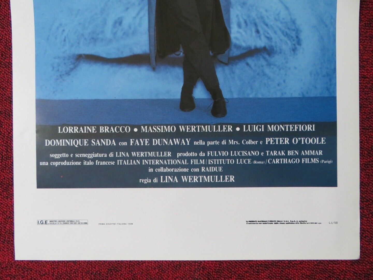 UP TO DATE ITALIAN LOCANDINA (27.5"x13") POSTER RUTGER HAUER 1989 - Rendezvous Cinema