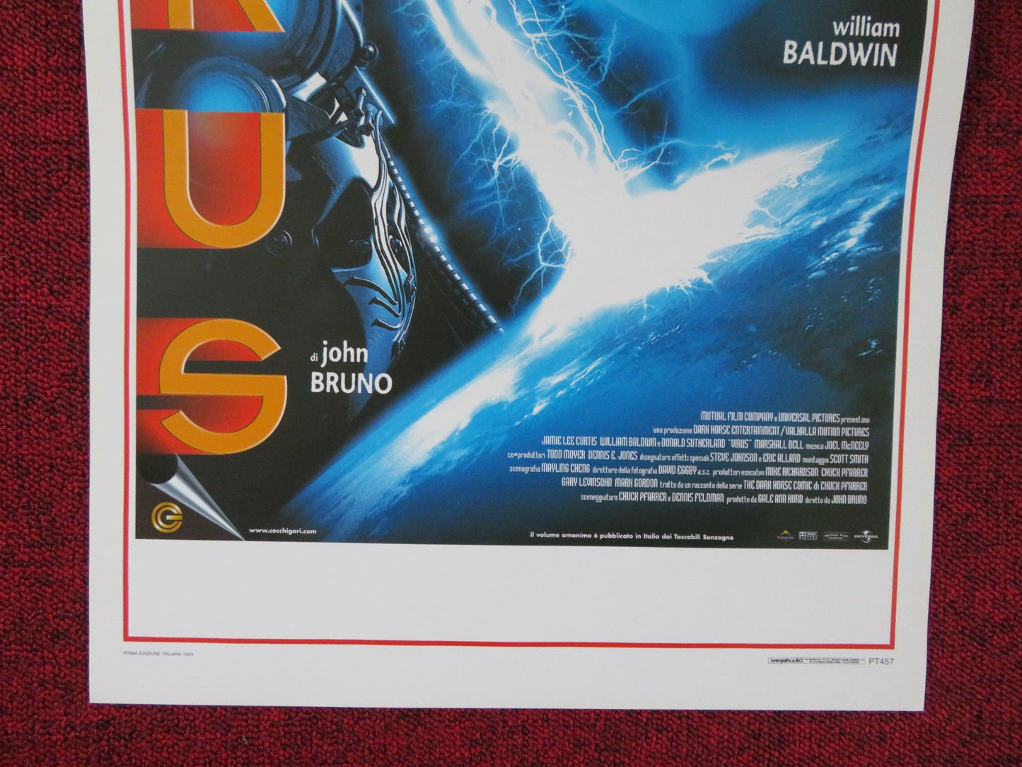 VIRUS ITALIAN LOCANDINA POSTER JAMIE LEE CURTIS WILLIAM BALDWIN 1999 Rendezvous Cinema Movie posters