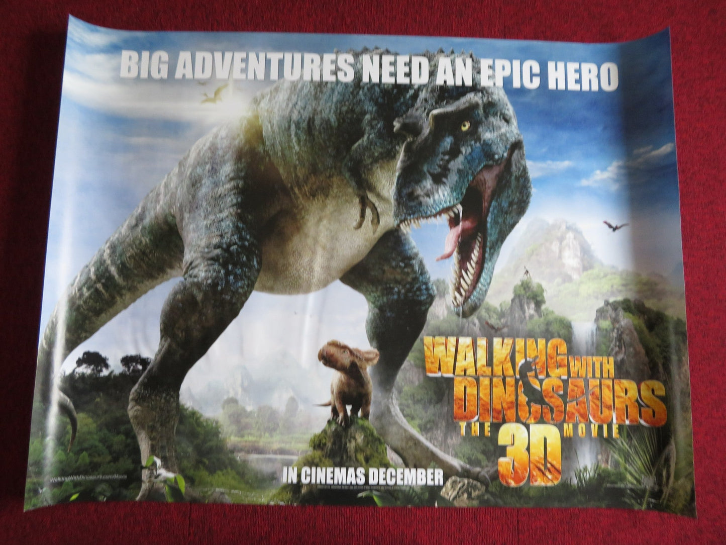 WALKING WITH DINOSAURS 3D UK QUAD (30"x 40") ROLLED POSTER JOHN LEGUIZAMO 2013 Rendezvous Cinema Movie posters