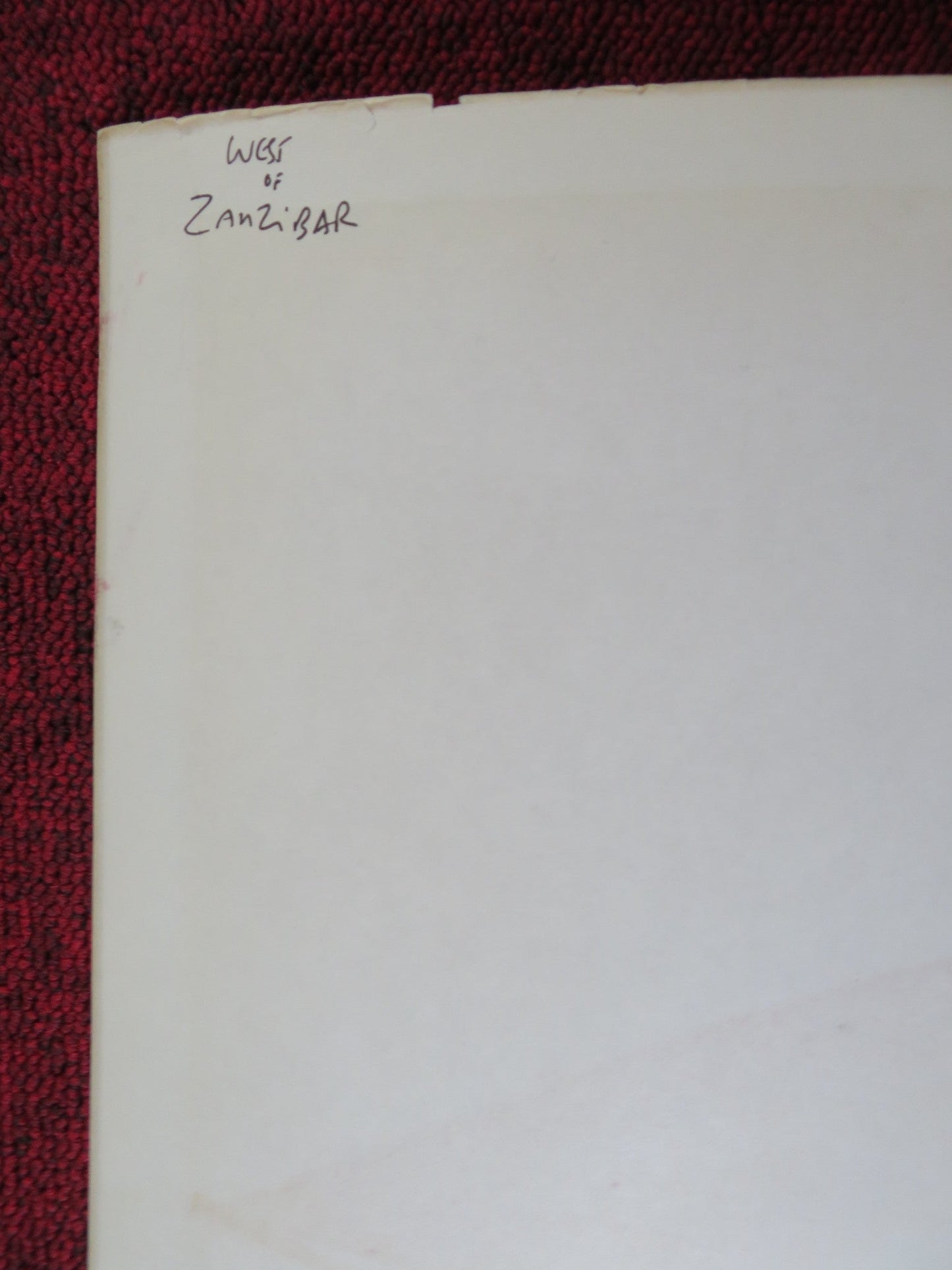 WEST OF ZANZIBAR FOLDED US ONE SHEET POSTER ANTHONY STEEL SHEILA SIM R1970S Rendezvous Cinema Movie posters