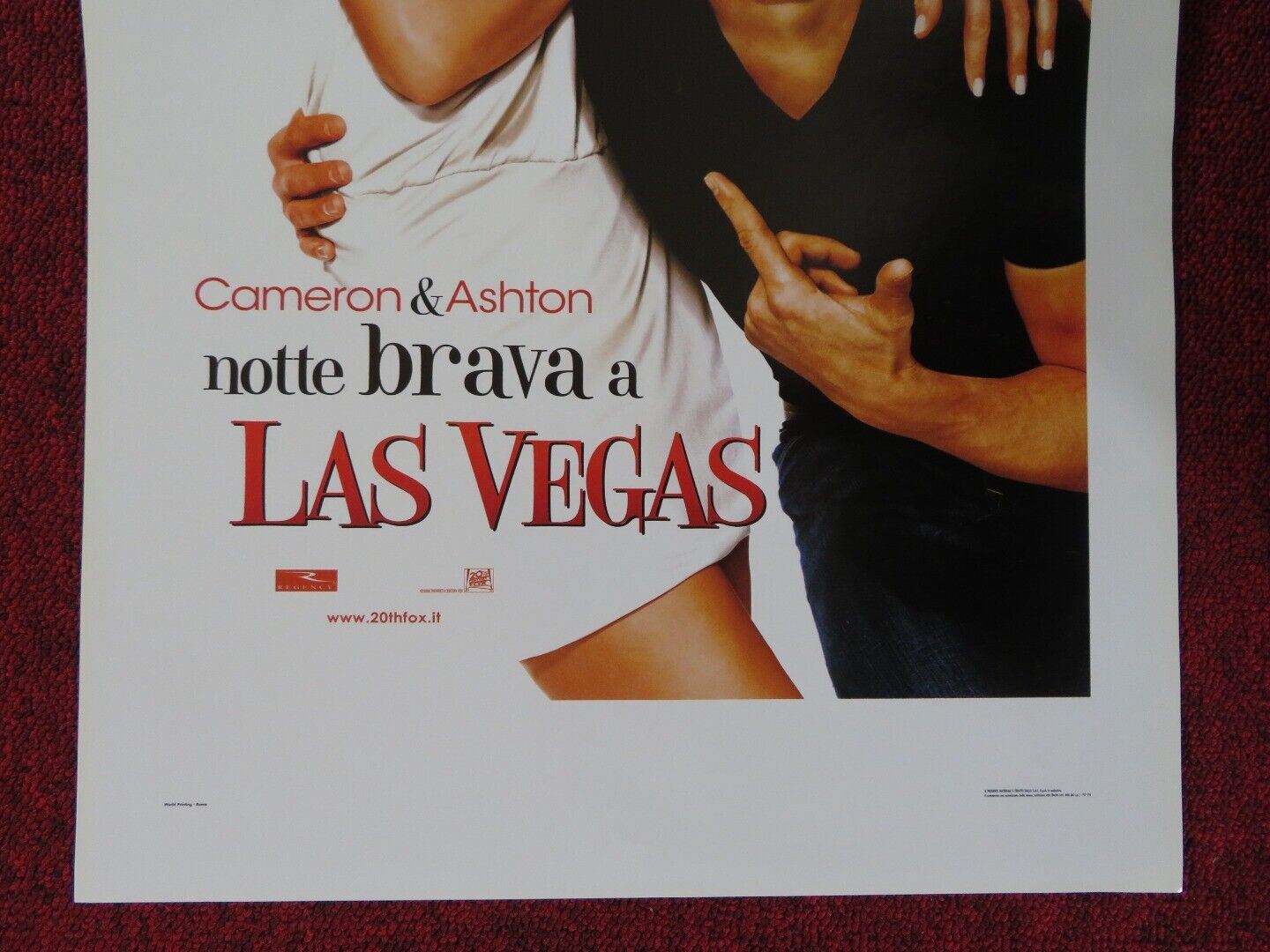 WHAT HAPPENS IN VEGAS ITALIAN LOCANDINA (27.5"x13") POSTER CAMERON DIAZ 2008 Movie posters