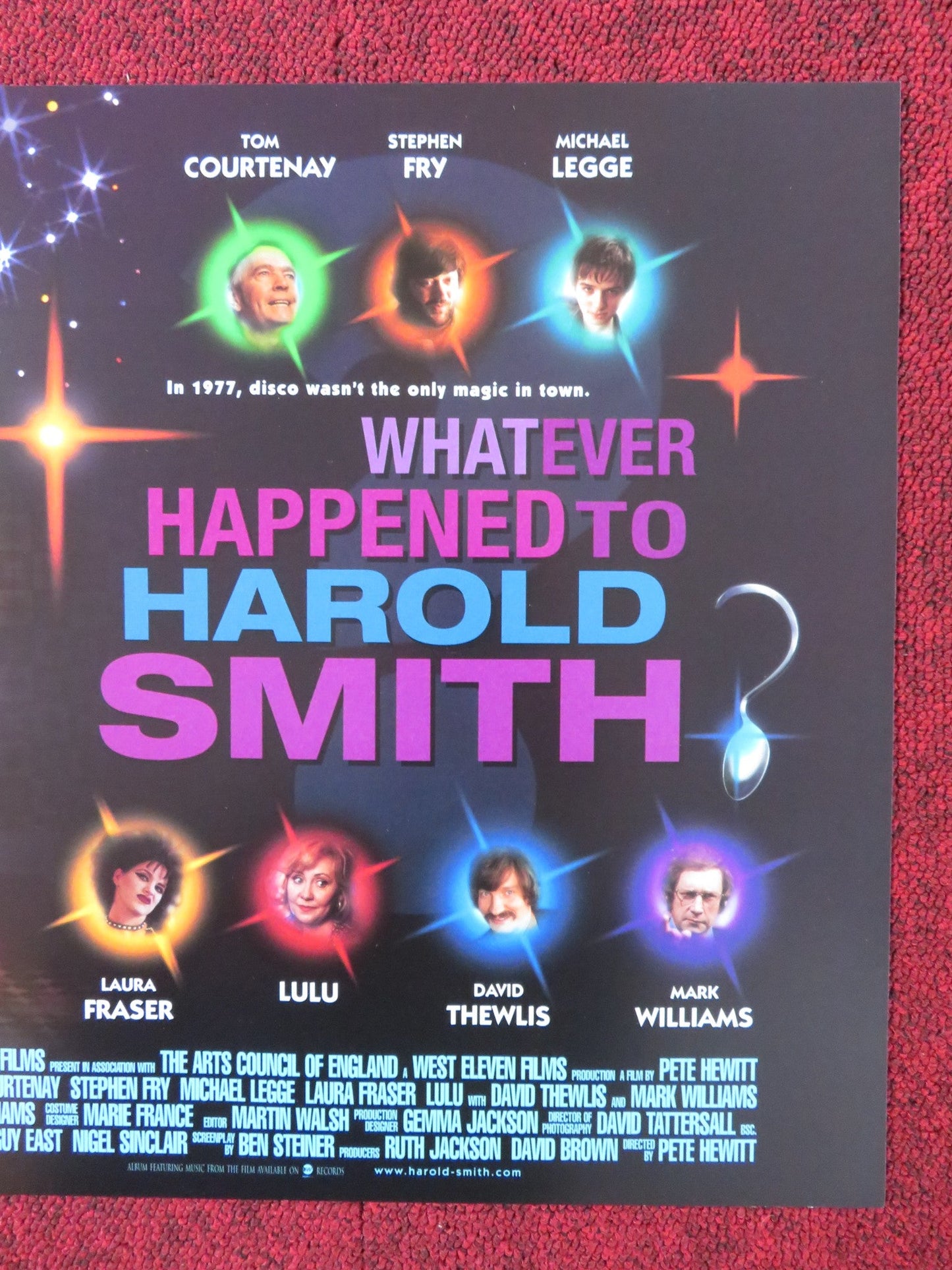 WHATEVER HAPPENED TO HAROLD SMITH ? UK MINI QUAD POSTER COURTNEY FRY 1999 Rendezvous Cinema Movie posters