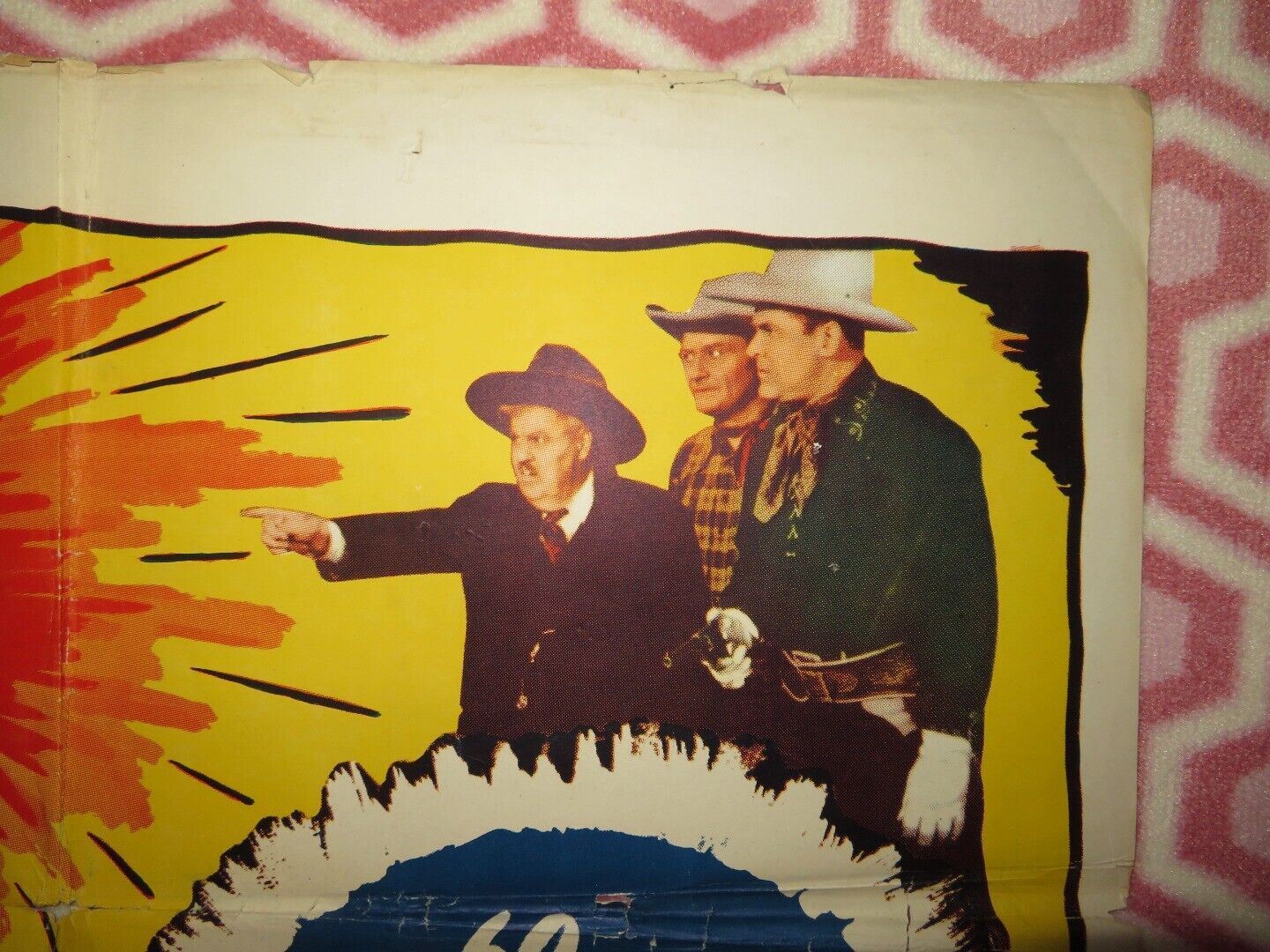 WHITE STALLION/ Harmony Trail FOLDED US ONE SHEET POSTER EDDIE DEAN 1944 Movie posters