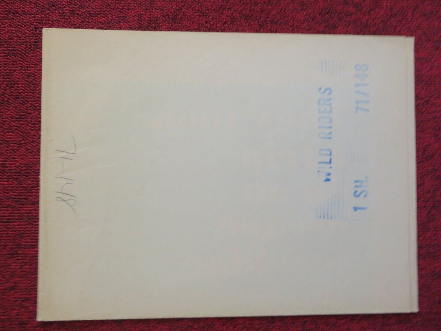 WILD RIDERS FOLDED US ONE SHEET POSTER ALEX ROCCO ELIZABETH KNOWLES 1971 Movie posters