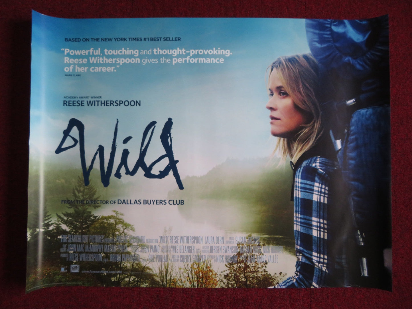 WILD UK QUAD (30"x 40") ROLLED POSTER REESE WITHERSPOON LAURA DERN 2014 Rendezvous Cinema Movie posters