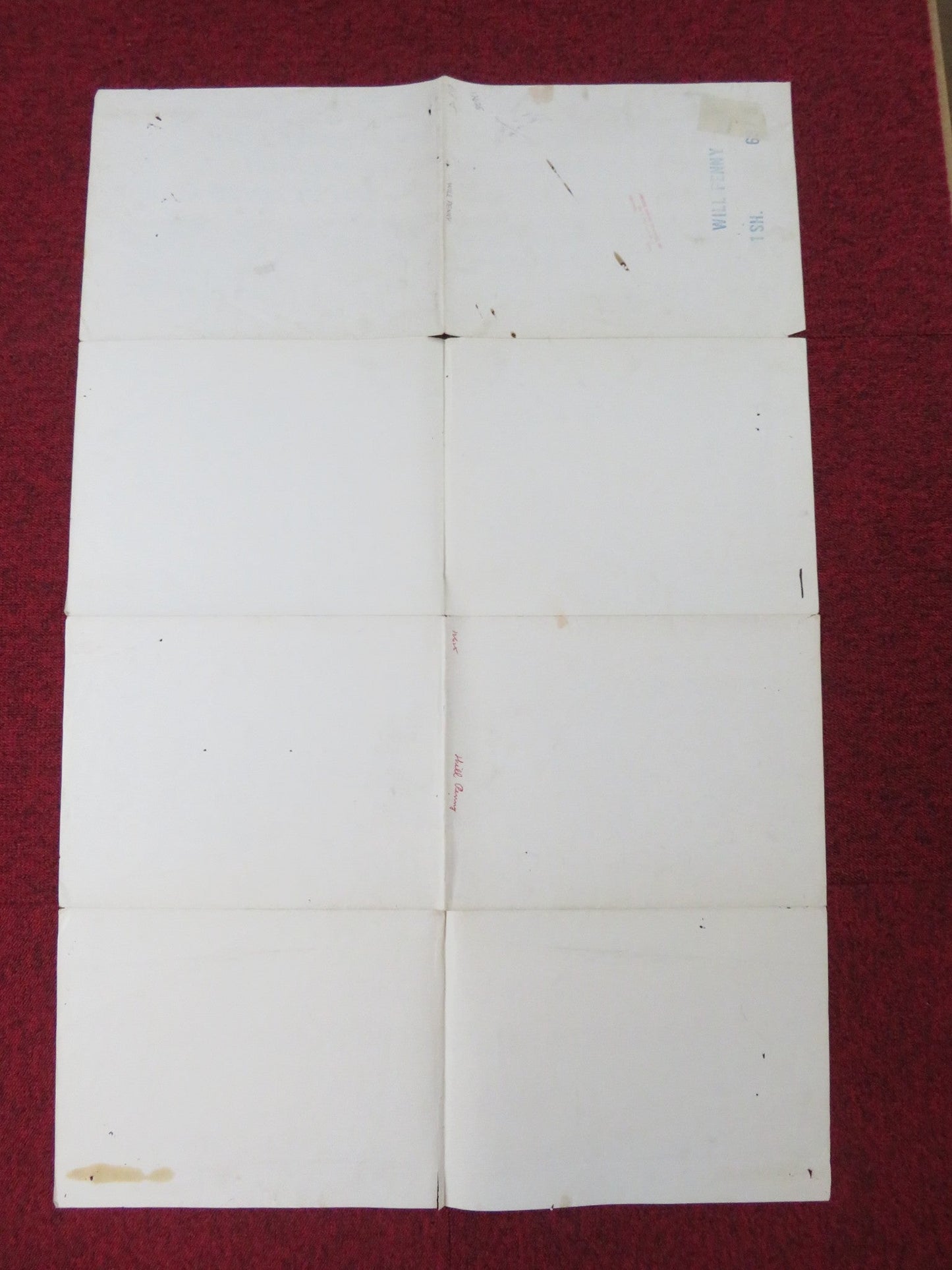 WILL PENNY FOLDED US ONE SHEET POSTER CHARLTON HESTON JOAN HACKETT 1967 Rendezvous Cinema Movie posters