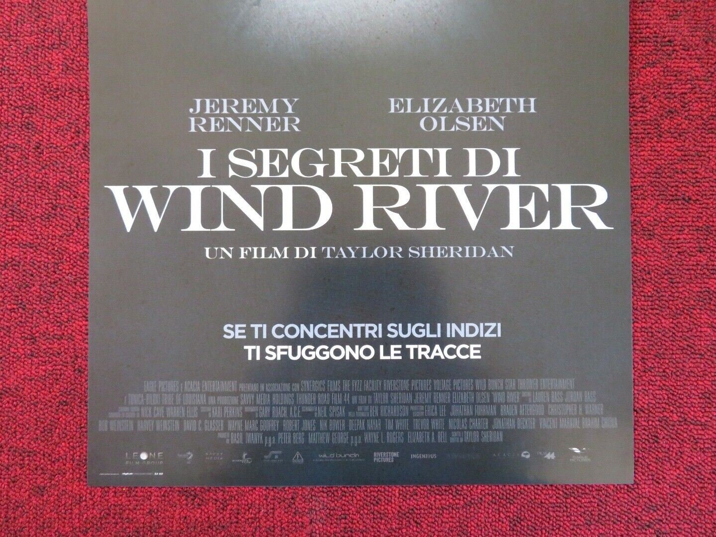 WIND RIVER ITALIAN LOCANDINA (26.5"x12.5") POSTER JEREMY RENNER 2017 Rendezvous Cinema Movie posters