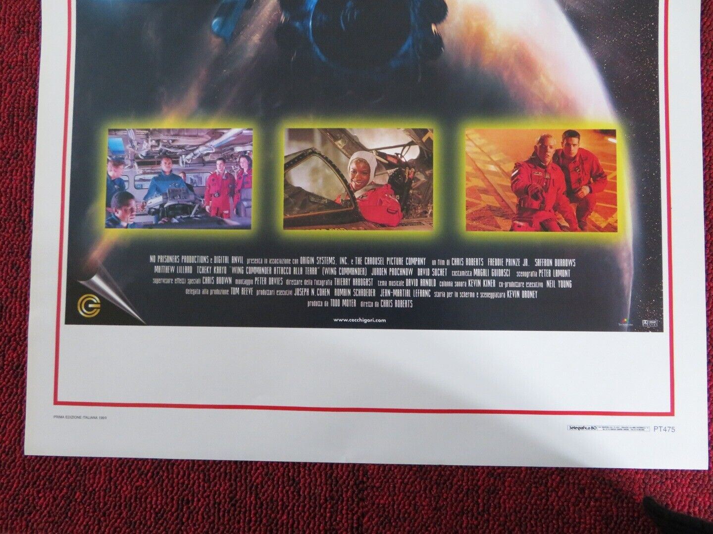 WING COMMANDER ITALIAN LOCANDINA (27.5"x13") POSTER FREDDIE PRINZE,JR 1999 Movie posters