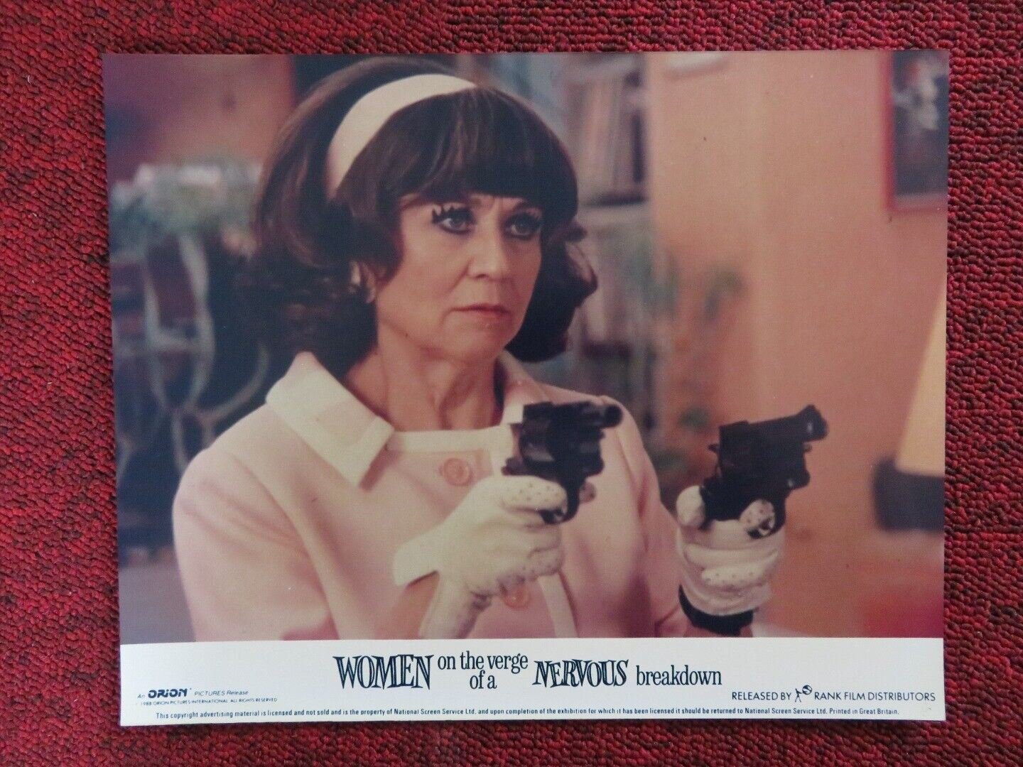WOMEN ON THE VERGE OF A NERVOUS BREAKDOWN - E LOBBY CARD JULIETA SERRANO 1988 Movie posters