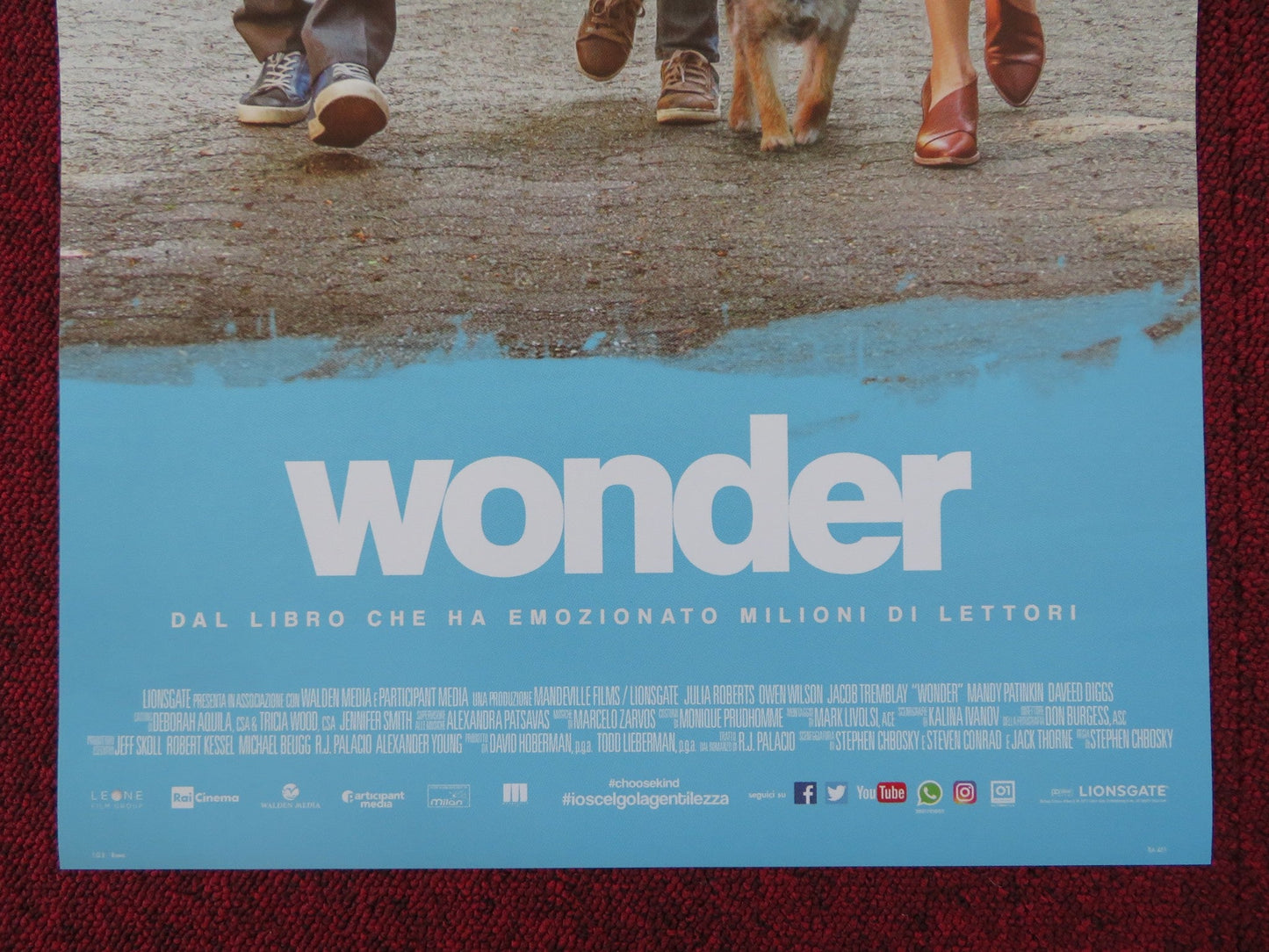 WONDER ITALIAN LOCANDINA POSTER JULIA ROBERTS OWEN WILSON 2017 Rendezvous Cinema Movie posters