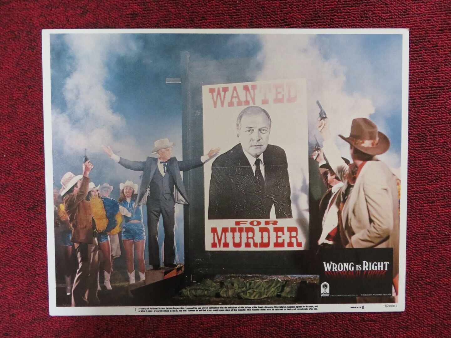 WRONG IS RIGHT - 1 US LOBBY CARD GEORGE GRIZZARD LESLIE NIELSEN 1982 Movie posters