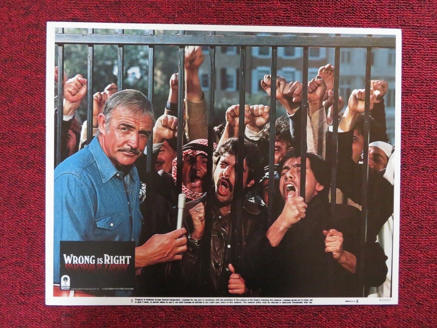 WRONG IS RIGHT - 5 US LOBBY CARD SEAN CONNERY 1982 Movie posters