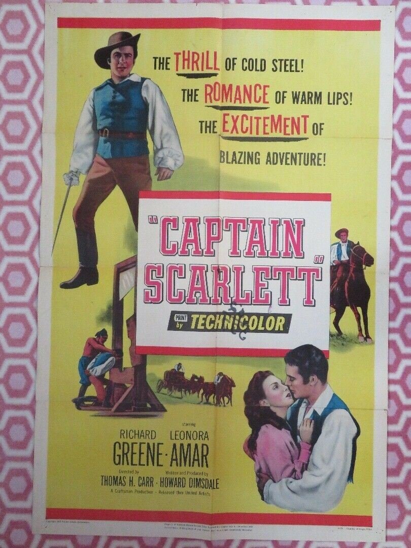 Thomas Carr film poster: Captain Scarlett