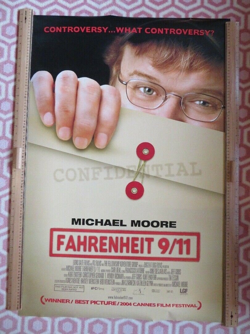 Michael Moore film poster: Fahrenheit 9/11