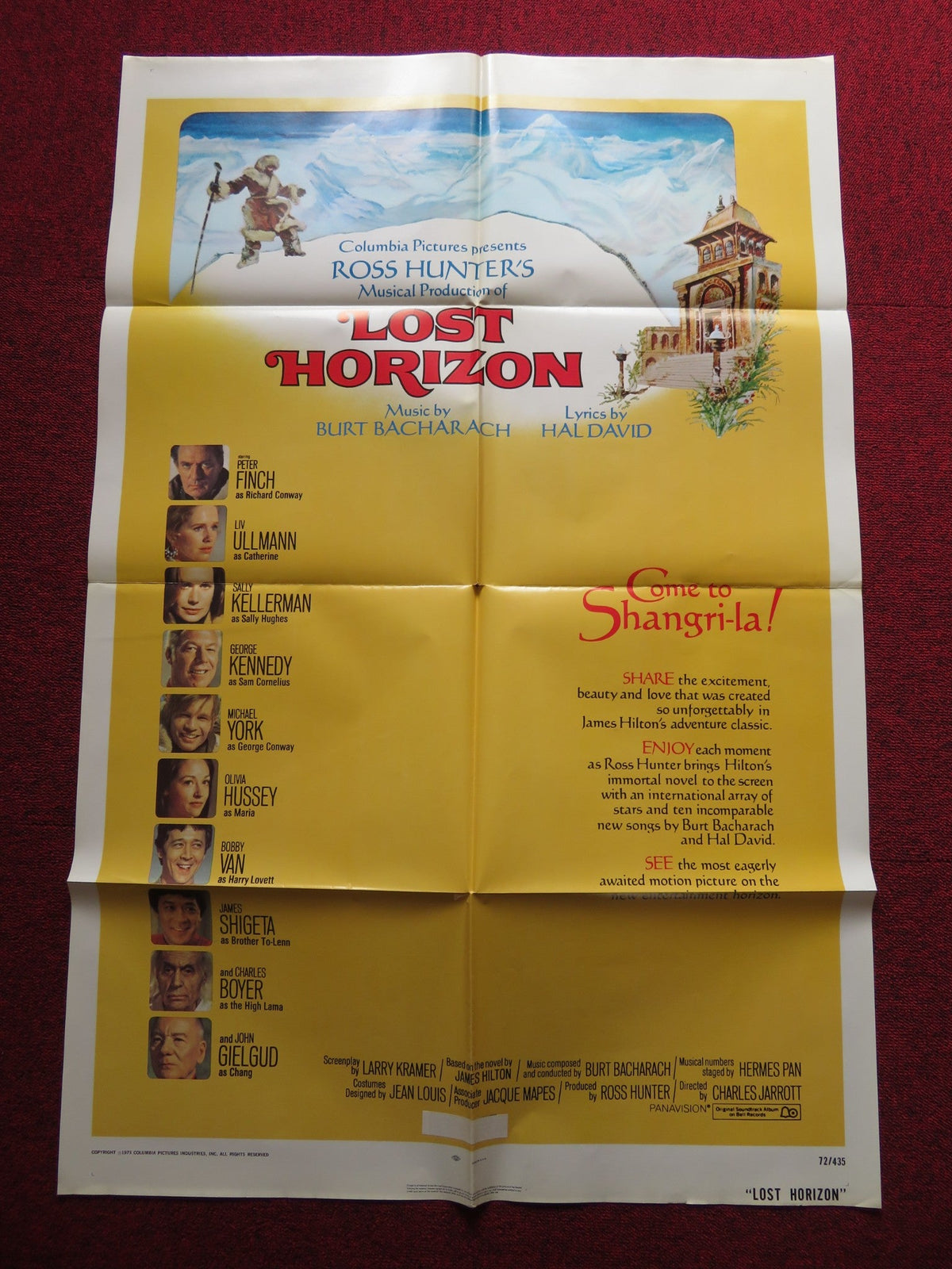 Charles Jarrott film poster: Lost Horizon