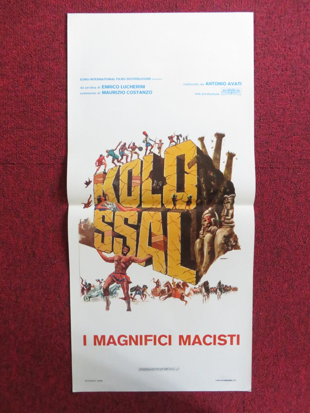 Antonio Avati film poster: Kolossal - The Magnificent Macisti