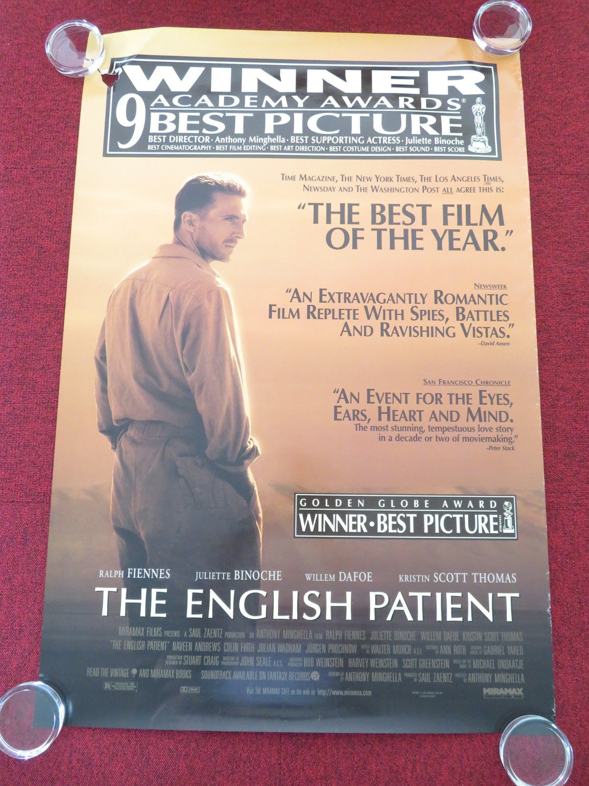 Anthony Minghella film poster: The English Patient