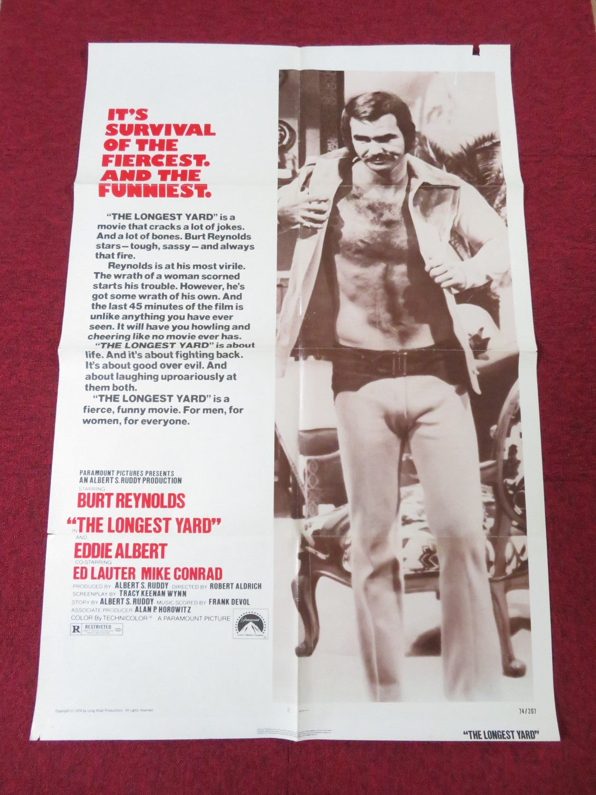 Robert Aldrich film poster: The Longest Yard
