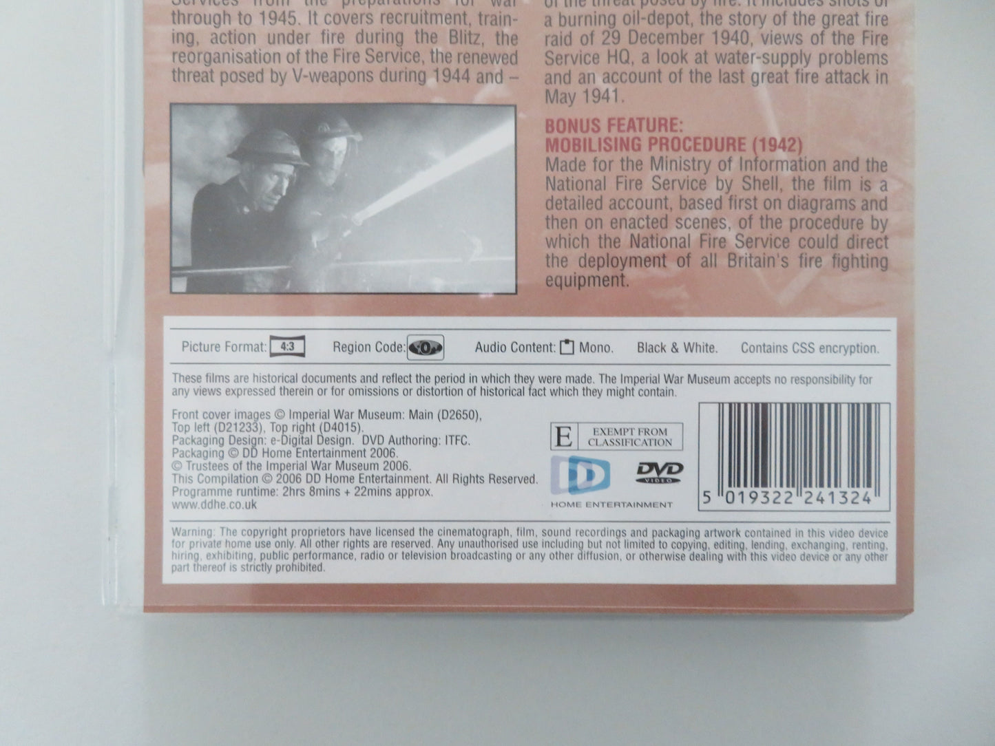 Fire Service at War (DVD) Imperial War Museum Official Collection 2006 Region 0