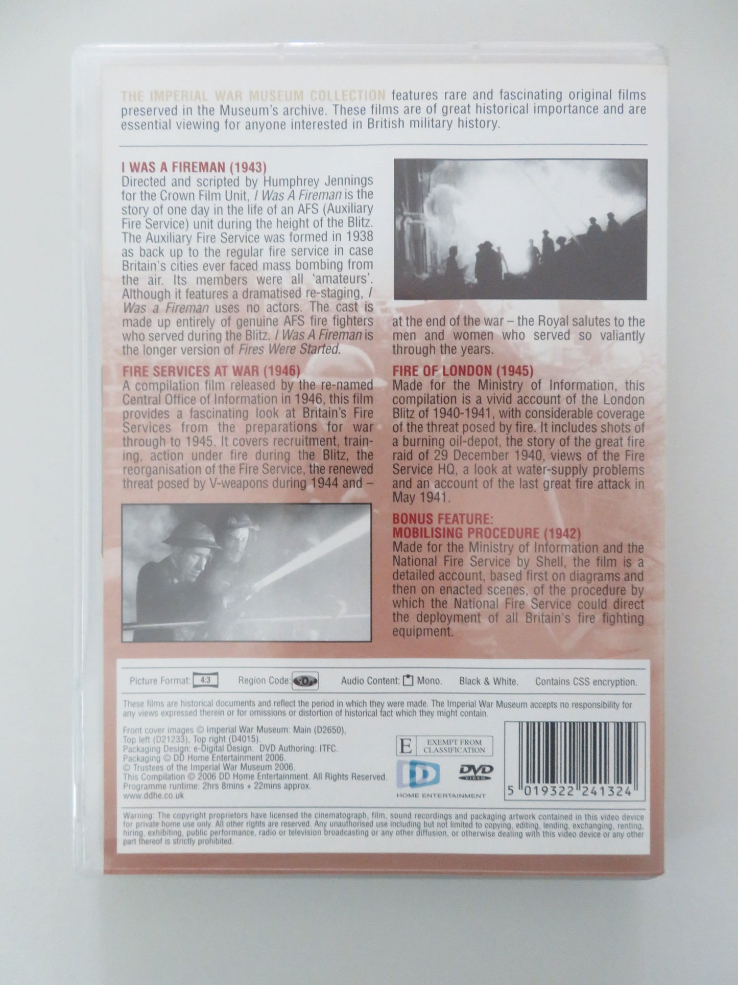 Fire Service at War (DVD) Imperial War Museum Official Collection 2006 Region 0