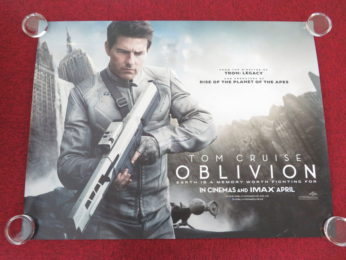 Oblivion UK Quad Rolled Poster Tom Cruise Morgan Freeman Andrea Riseborough 2013