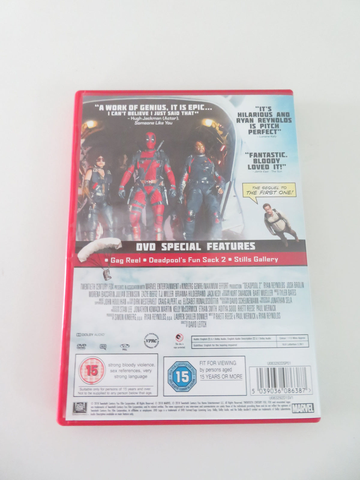 Deadpool 2 (DVD) Ryan Reynolds Josh Brolin 2018 Region 2