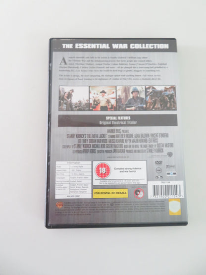 Full Metal Jacket (DVD) Matthew Modine R. Lee Ermey 1987 Region 2