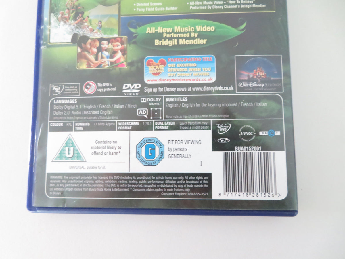 Tinker Bell and the Great Fairy Rescue (DVD) Disney Michael Sheen 2010 Region 2