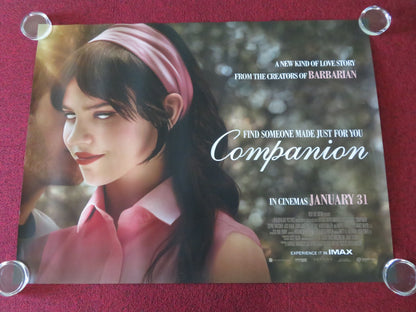 Companion UK Quad Rolled Poster Sophie Thatcher Jack Quaid Lukas Gage 2025