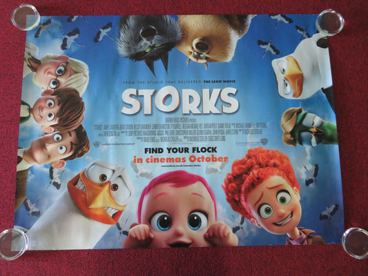 Storks UK Quad Rolled Poster Andy Samberg Katie Crown Kelsey Grammer 2016