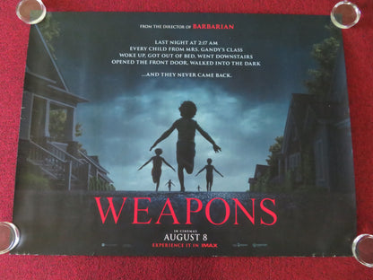 Weapons UK Quad Rolled Poster Julia Garner Josh Brolin Alden Ehrenreich 2025