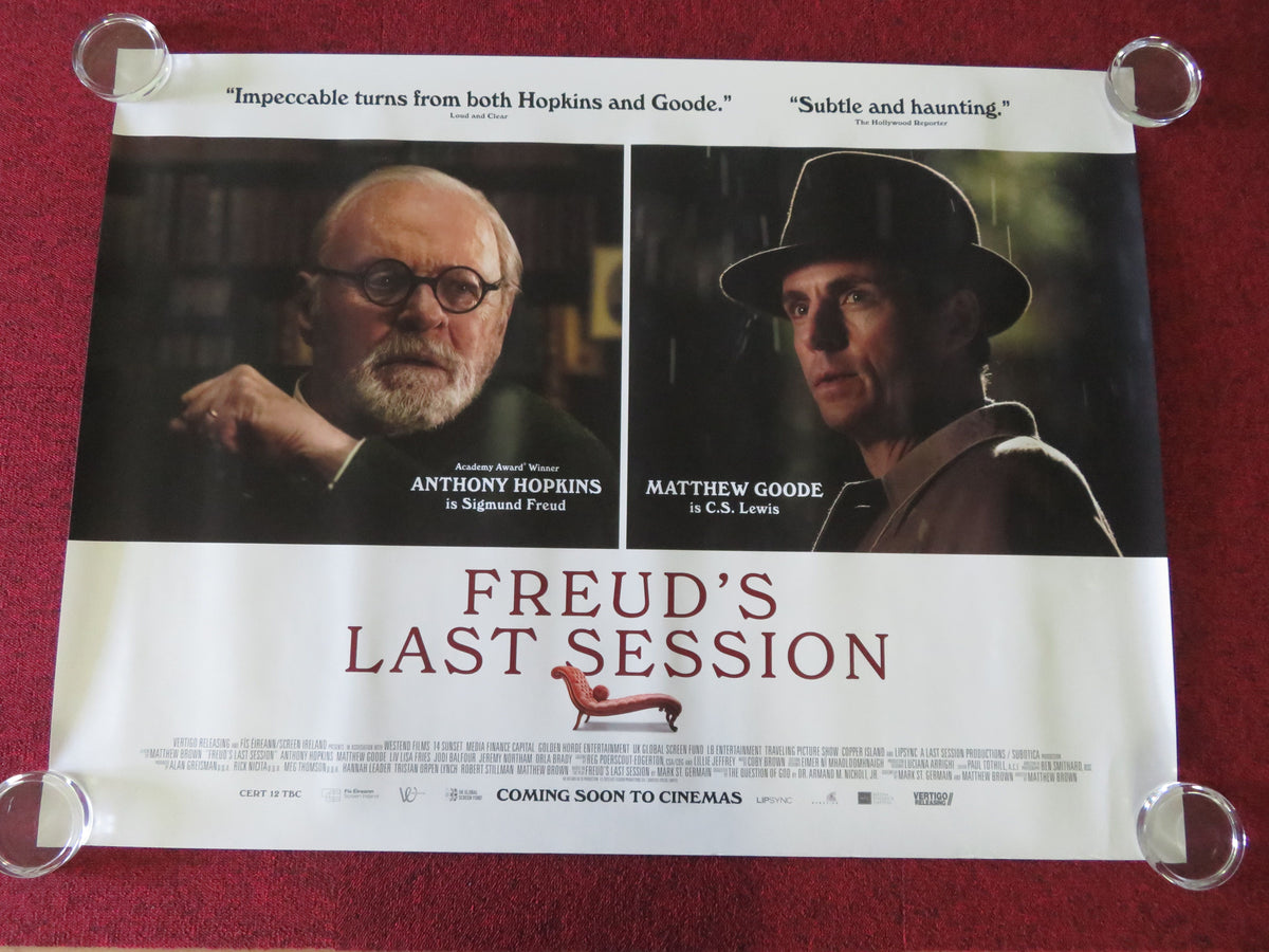 Freud's Last Session UK Quad Rolled Poster Anthony Hopkins Matthew Goode 2023