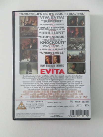 Evita (DVD) Madonna Jonathan Pryce Antonio Banderas 1996 Region 2