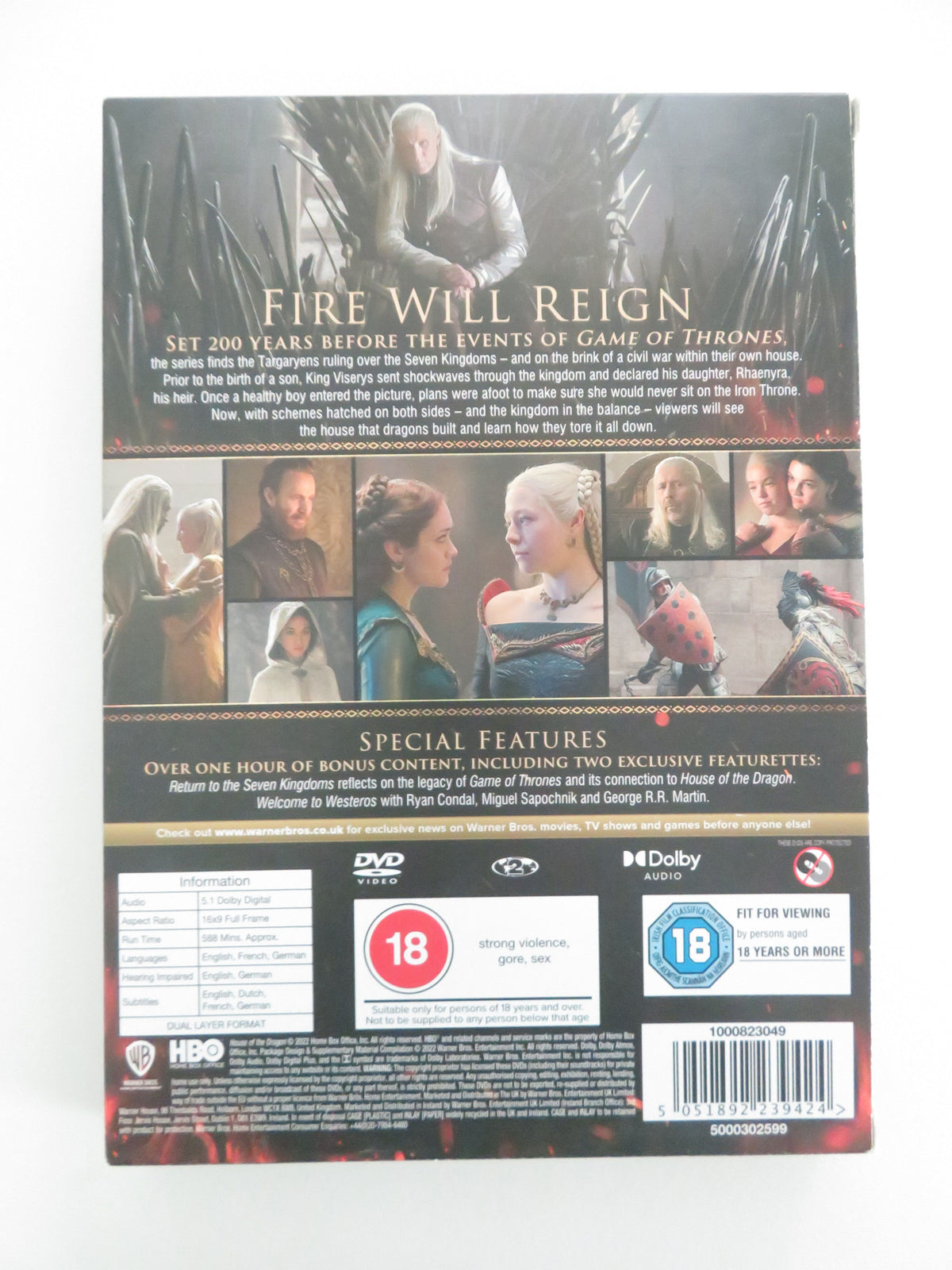 House of the Dragon (DVD) Matt Smith Emma D'Arcy 2022 Region 2