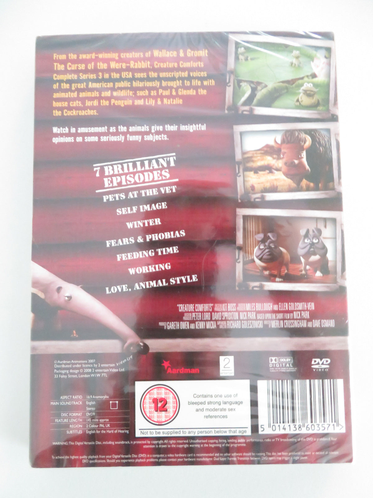 Creature Comforts Complete Series 3 in the USA (DVD) Julie Dove 2007 Region 2