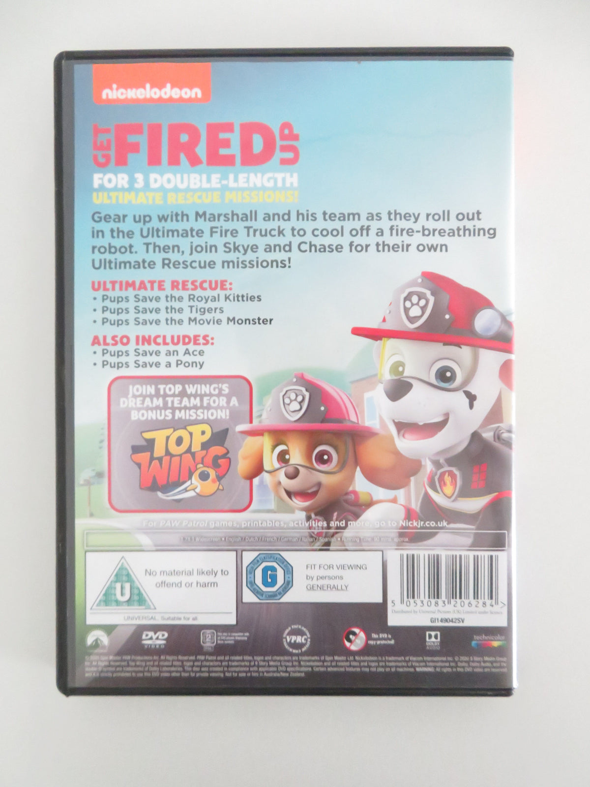 Paw Patrol: Ultimate Rescue (DVD) Soloman Brown Justin Paul Kelly 2020 Region 2