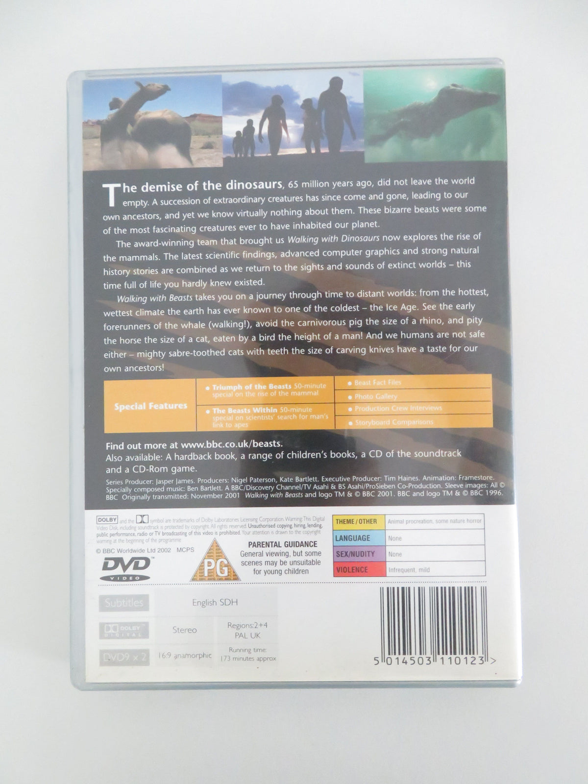 Walking with Beasts - The Complete Series (DVD) Kenneth Branagh 2001 Region 2+4