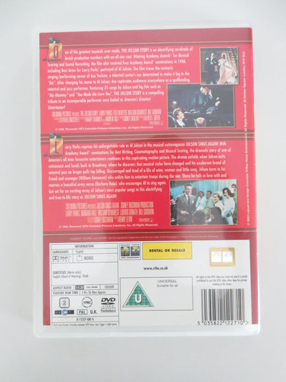 The Jolson Story and Jolson Sings Again (DVD) Larry Parks 1946 Region 2