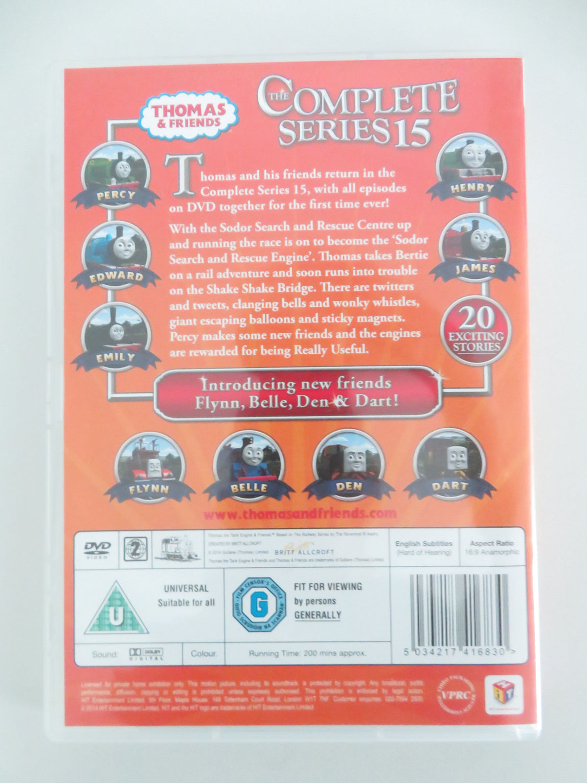 Thomas & Friends - The Complete Series 15 (DVD) Michael Angelis 2011 Region 2