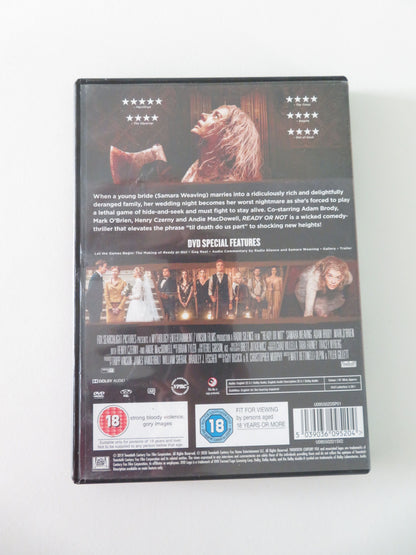 Ready or Not (DVD) Samara Weaving Adam Brody 2019 Region 2