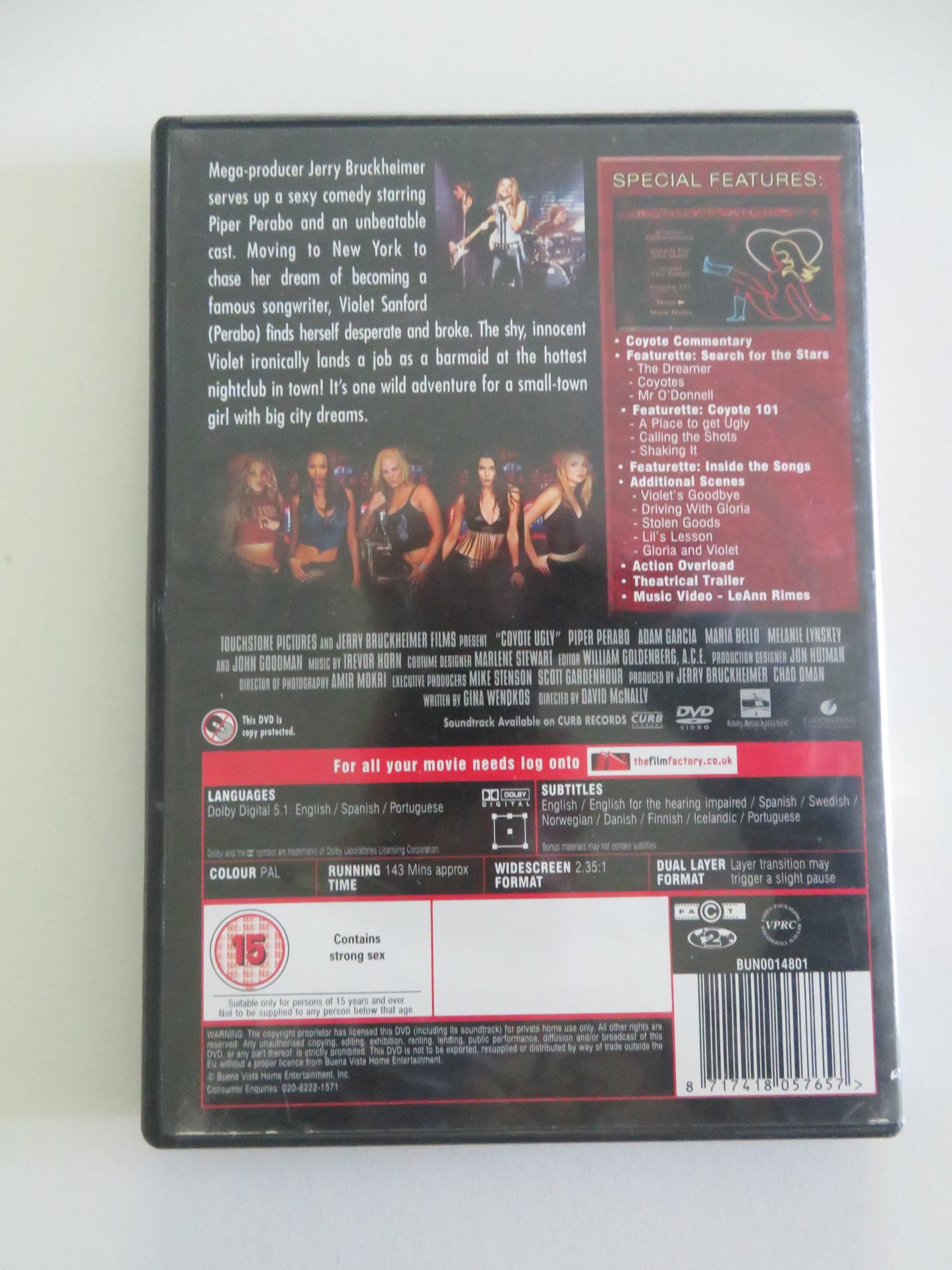Coyote Ugly - The Extended Cut (DVD) Tyra Banks LeAnn Rimes 2000 Region 2