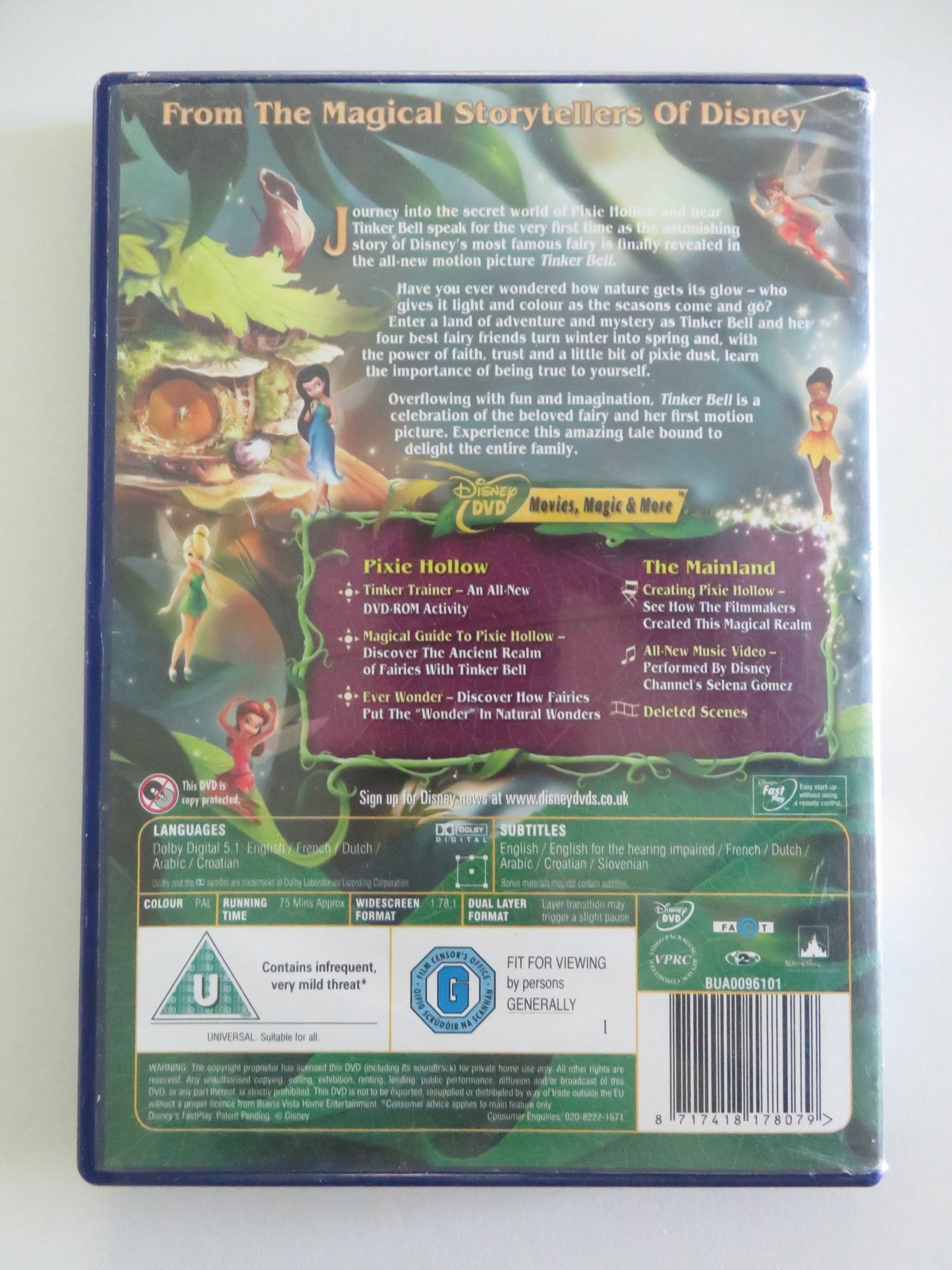 Tinker Bell (DVD) Disney Mae Whitman Lucy Liu 2008 Region 2