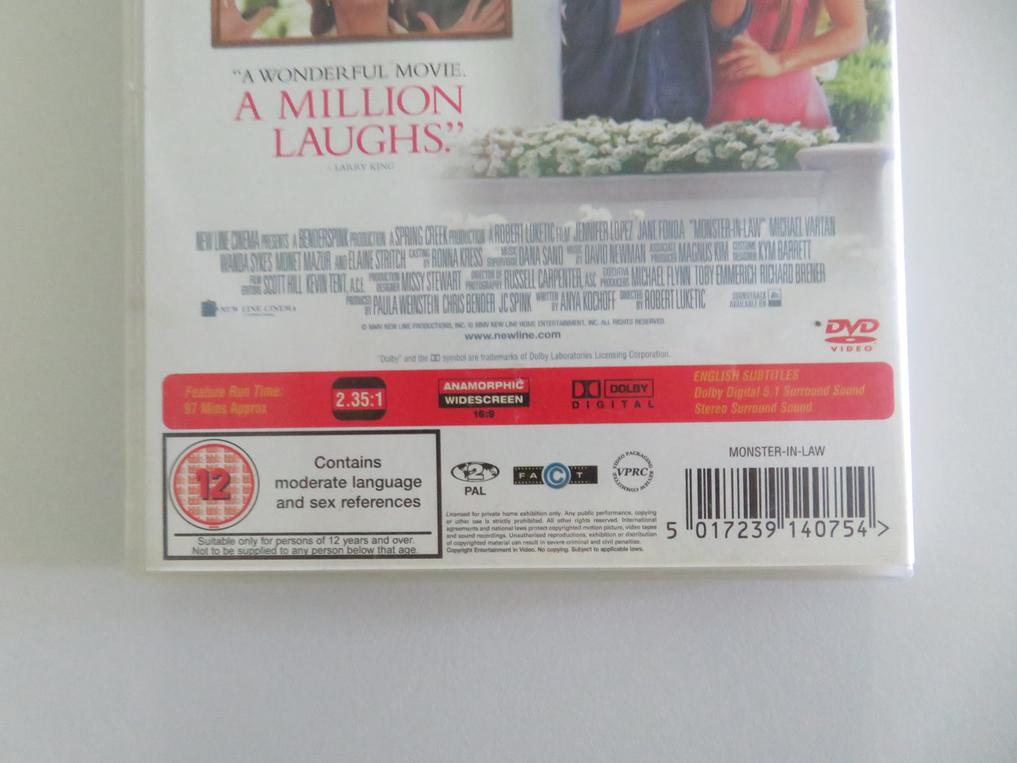 Monster-in-Law (DVD) Jennifer Lopez Jane Fonda 2005 Region 2