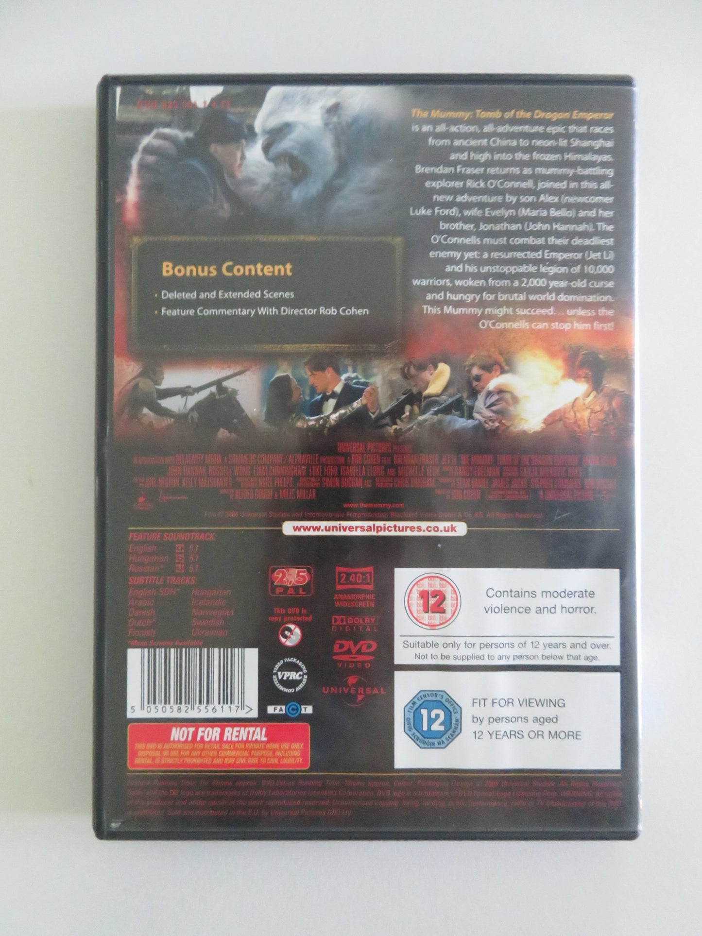 The Mummy: Tomb of the Dragon Emperor (DVD) Brendan Fraser 2008 Region 2, 5