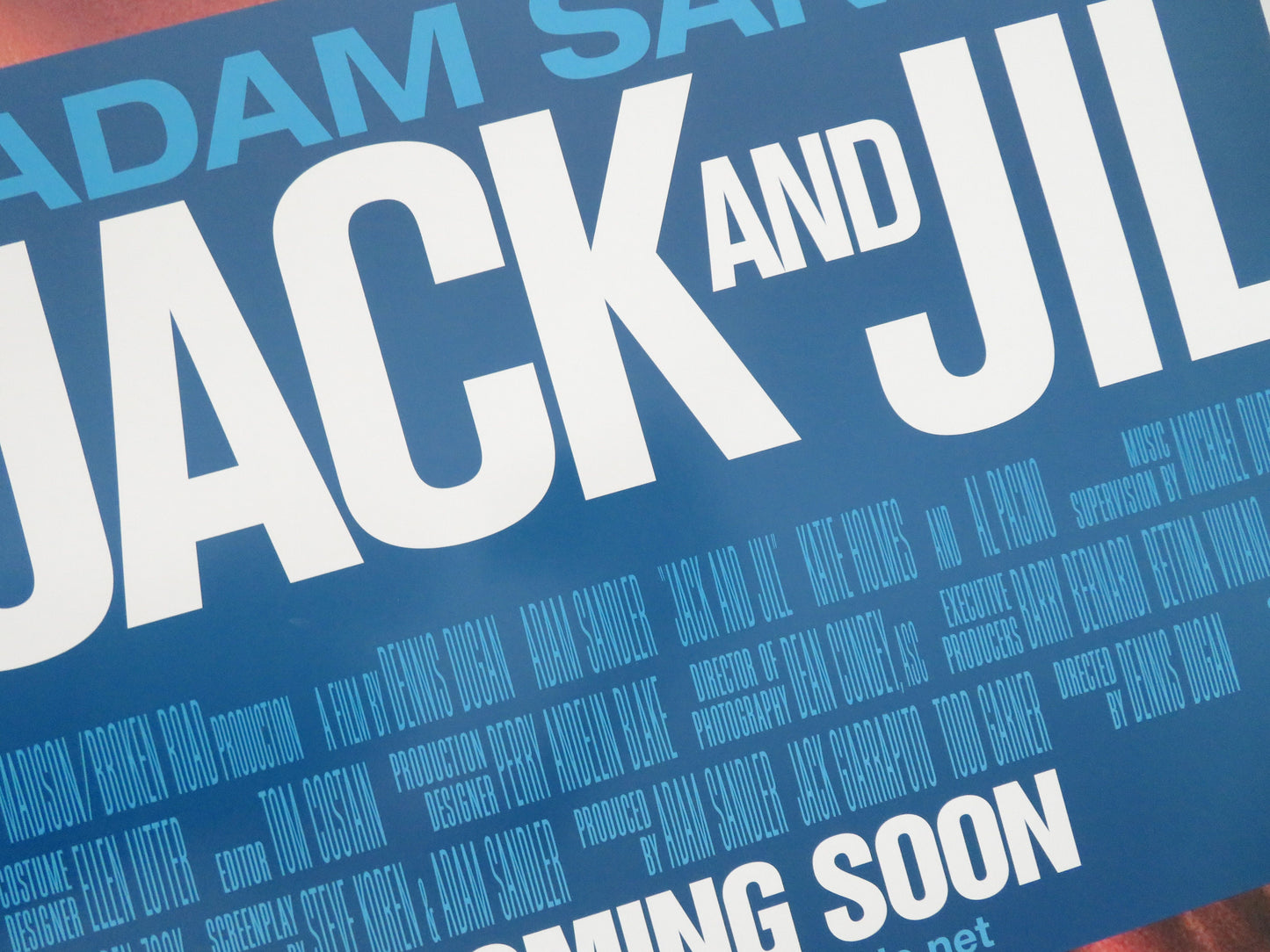 Jack and Jill US One Sheet Rolled Poster Adam Sandler Al Pacino 2011