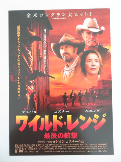 Open Range Japanese Chirashi (B5) Poster Kevin Costner Robert Duvall 2003