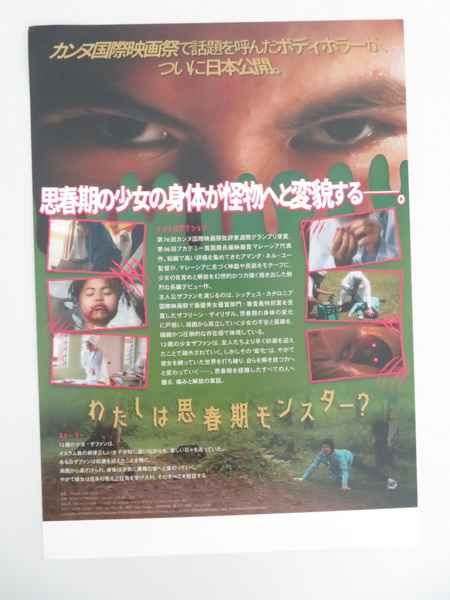 Tiger Stripes Japanese Chirashi (B5) Poster Zafreen Zairizal 2023