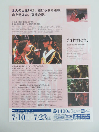 Carmen Japanese Chirashi (B5) Poster Paz Vega Leonardo Sbaraglia 2003