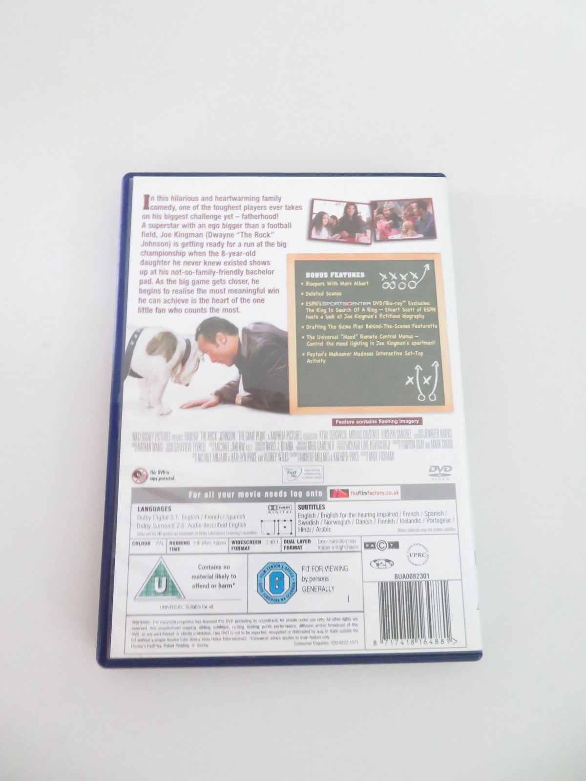 The Game Plan (DVD) Disney Dwayne Johnson Kyra Sedgwick 2007 Region 2